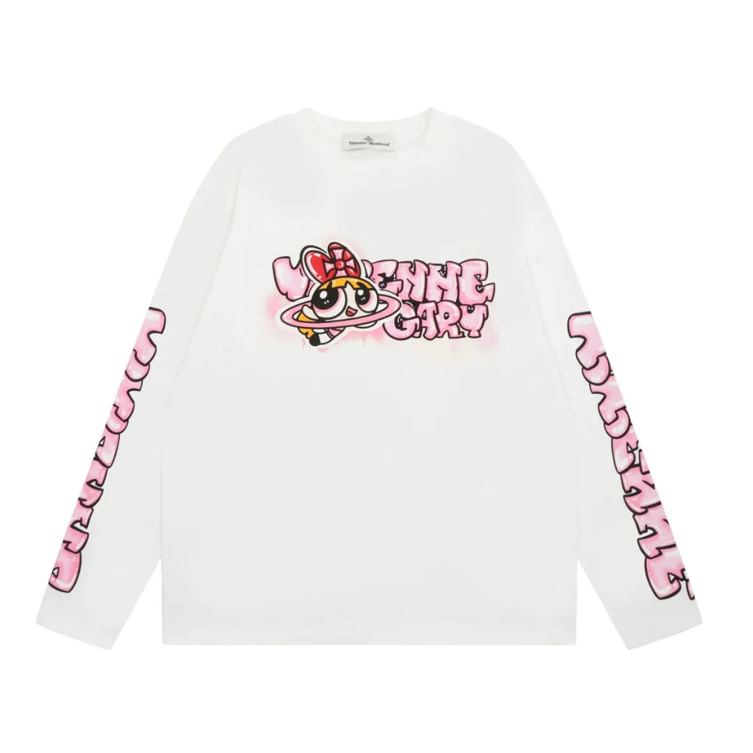 vivienne west wood Vivienne Powerpuff Girls ID Unicorn Arm Cartoon Long Sleeves Super age-reducing Cartoon Unicorn Arm Prints on both sides of the sleeves Photos beyond the photo High practicality for inner wear and outer wear Full series of correct accessories Every detail is completely restored Straight to the full size Size: S M L Pink Green Blue